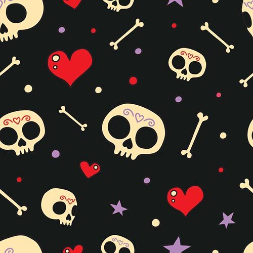 skulls & hearts stroller canopy