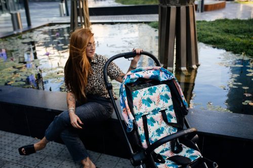 pastel leopard stroller seat liner