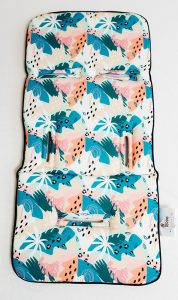 Pastel- Leopard baby stroller cushion