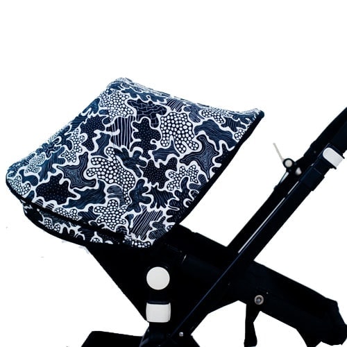 black and white colors baby stroller cover