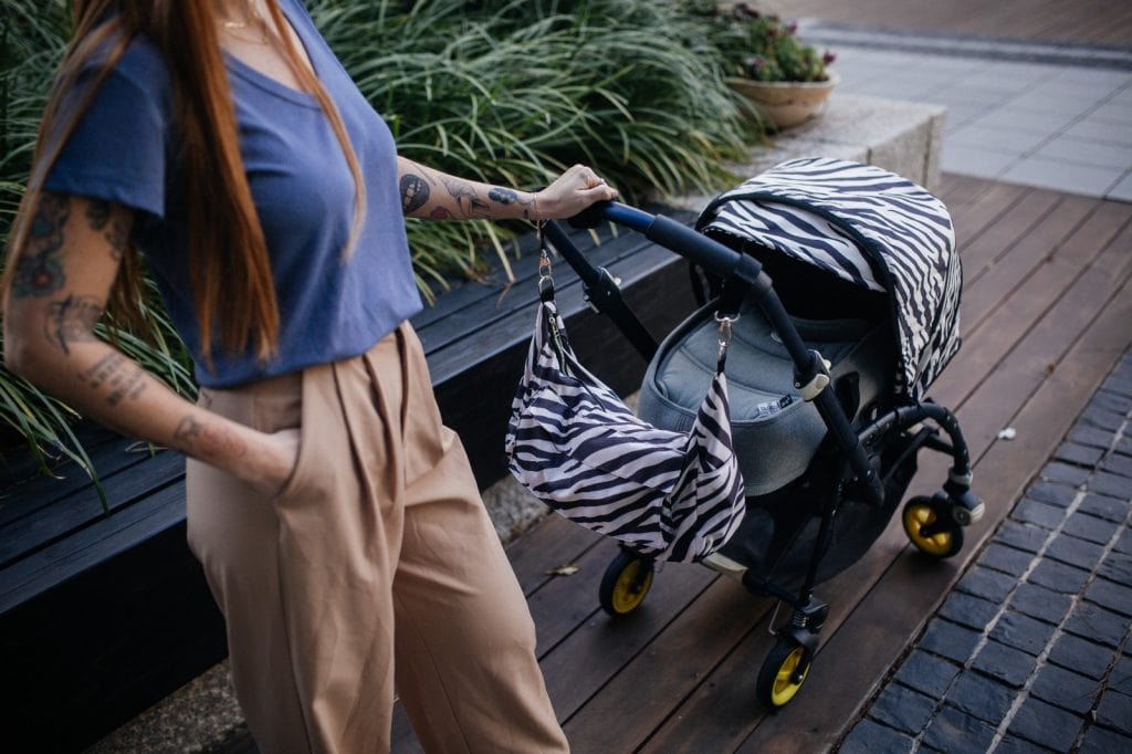 Zebra stroller bag